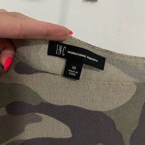 Oversized army green blouse